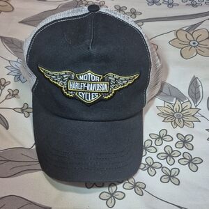 Harley-Davidson Black and Gray Mesh Cap